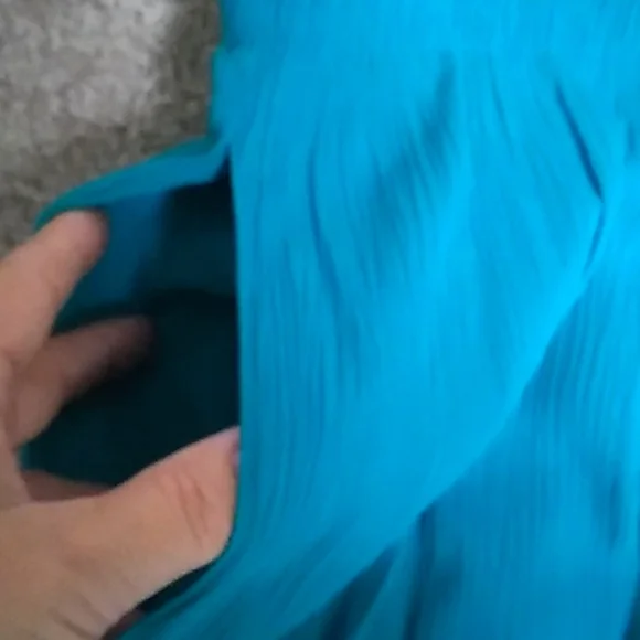 Alfred Dunner Teal 2 Piece Textured Pants Suit. Size 16 Top / 14 Pants. NWOT - Picture 8 of 13